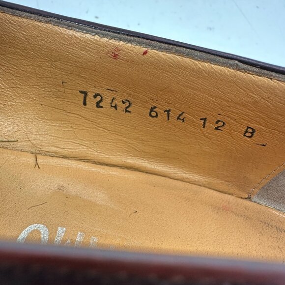 Salvatore Ferragamo Men Size 12B Brown Leather Tassel Brogue Loafer Dress Shoes - Picture 10 of 12